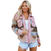 Women's Color Block Long Sleeve Jacket