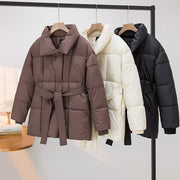 Women's Mid-Length Down Jacket | Loose Fit Winter Coat