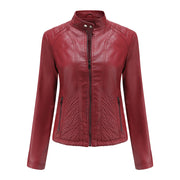 Women's PU Leather Motorcycle Jacket