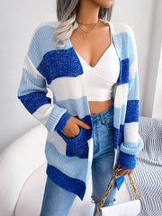Women's Plaid Lantern Sleeve Cardigan Jacket – Casual