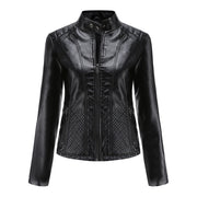 Women's PU Leather Motorcycle Jacket
