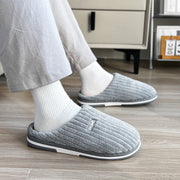 Women's Solid Color Cotton Slippers | Warm Winter House Shoes