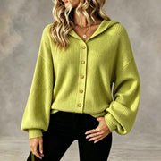 Women's Hooded Knit Cardigan, Button Corduroy Coat – Casual