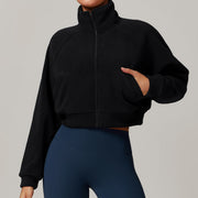 Stand Collar Yoga Coat | Women's Warm Winter Casual Jacket