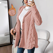Women's Hooded Fuzzy Fleece | Button Down Plush Winter Cardigan