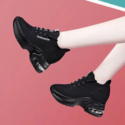 Women's Height Increasing Air Cushion Dad Shoes | Fly Woven Mesh Wedge Sneakers