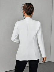 Women's Waist-Cinching Single-Button Blazer | Lapel Outerwear