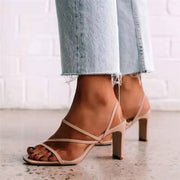Women's Plus Size Stiletto Sandals | Fish Mouth Cross-Belt High Heels