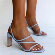 Women's Plus Size Stiletto Sandals | Fish Mouth Cross-Belt High Heels