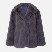 Women's Faux Fur Coat | Thick Warm Long Sleeve Jacket