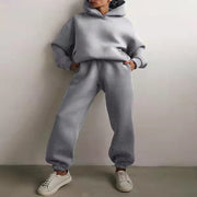 Women's Hooded Sweater Two-Piece Tracksuit | Casual Knit Set