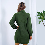 Women's Turtleneck Sweater | Button Design Long Sleeve