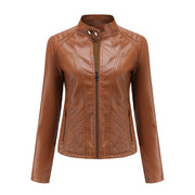 Women's PU Leather Motorcycle Jacket