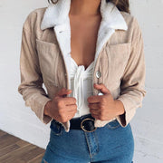 Women's Lapel Knit Cardigan, Metal Button Sweater Coat – Casual