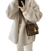 Women's Winter Padded Coat | Lamb Wool Stand Collar Jacket