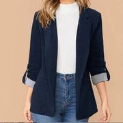 Women's Elegant Slim-Fit Patchwork Lapel Blazer | Autumn Winter Blazer
