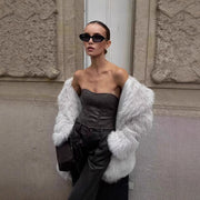 Women's Faux Fur Coat | Thick Warm Long Sleeve Jacket