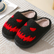 Women's & Men's Halloween Skull Print Slippers | Warm Winter House Shoes