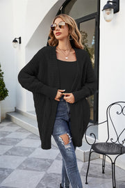 Women's V-Neck Twist Knit Cardigan, Loose Fit – Casual