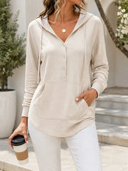 Women's Lightweight Polyester Hoodie | Casual Pullover Sweatshirt