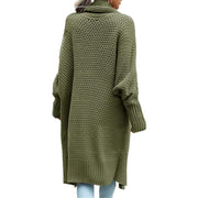 Women's Batwing Sleeve Long Cardigan, Knit Sweater Coat – Casual