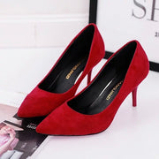 Women's Pure Color Shallow Mouth High Heels | Casual Dress Pumps
