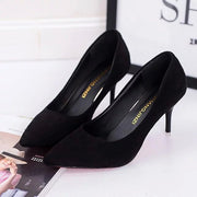 Women's Pure Color Shallow Mouth High Heels | Casual Dress Pumps