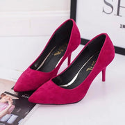 Women's Pure Color Shallow Mouth High Heels | Casual Dress Pumps