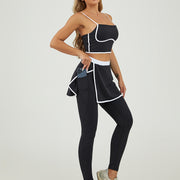 Women's Sports Suit – Fitness Two-Piece Culotte Set