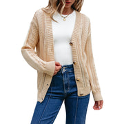 Women's Off-Shoulder Knit Cardigan, All-Match Longline Sweater – Winter Casual
