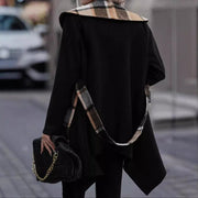 Women's Lace-Up Plaid Wool Trench Coat | Commuter Outerwear