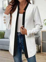 Women's Gold Cufflink Blazer | Color Block Jacket