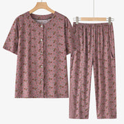 Women's Geometric Two-Piece Suit | Loose Summer Casual Polyester Shorts Set