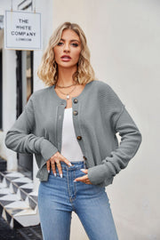 Women's Single Button Knit Cardigan Jacket – Autumn/Winter Commuter