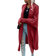 Women's Batwing Sleeve Long Cardigan, Knit Sweater Coat – Casual