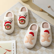Women's Christmas Santa Claus Slippers | Cotton Winter House Shoes