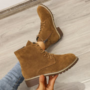 Women's Round Toe Martin Boots | British Style Short Boots