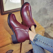 Women's Round Toe Snow Boots | Pure Color Autumn Winter Boots