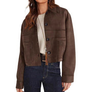 Women's Faux Suede Short Jacket | Lightweight Outerwear