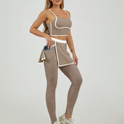 Women's Sports Suit – Fitness Two-Piece Culotte Set