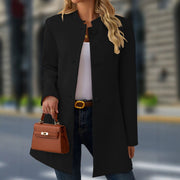 Women's Casual Stand Collar Woolen Coat | Versatile Outerwear