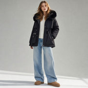 Women's Waist-Slimming Thickened Casual Jacket | Fur Trim & Pockets