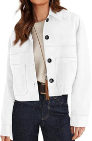 Women's Faux Suede Short Jacket | Lightweight Outerwear