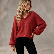 Women's Hooded Knit Cardigan, Button Corduroy Coat – Casual