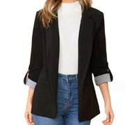Women's Elegant Slim-Fit Patchwork Lapel Blazer | Autumn Winter Blazer