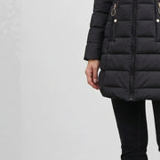 Women's Padded Hooded Cotton Coat | Slim-Fit Workwear