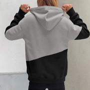 Women's Color Block Hoodie | Drawstring Pullover with Kangaroo Pocket