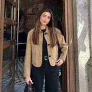 Women's Suede Jacket Coat