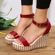 Women's Wedge Straw Woven Ankle-Strap Sandals | Hemp Rope Summer Shoes
