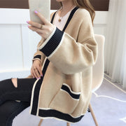 Women's Striped Loose Knitwear Jacket | Simple & Stylish Sweater Top